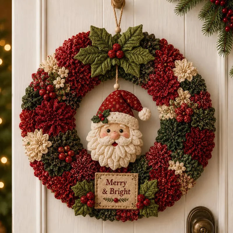 3D Fabric Poke Christmas Wreath DIY Kit – 6 Designs – product image 4