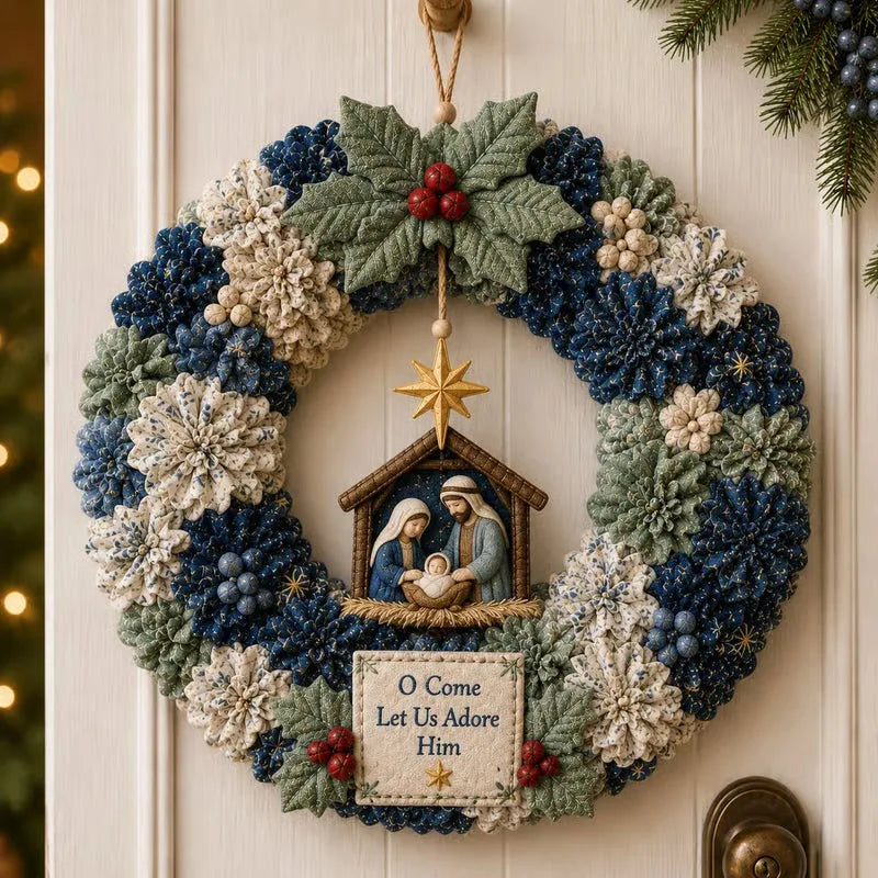 3D Fabric Poke Christmas Wreath DIY Kit – 6 Designs – product image 5