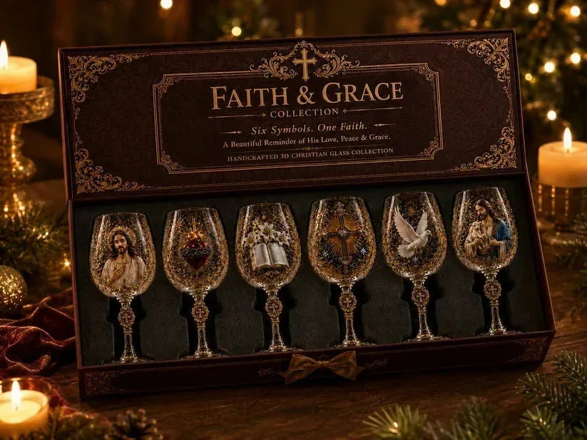 Faith & Grace Christian Stemless Wine Glass – 6 Designs – product image 2