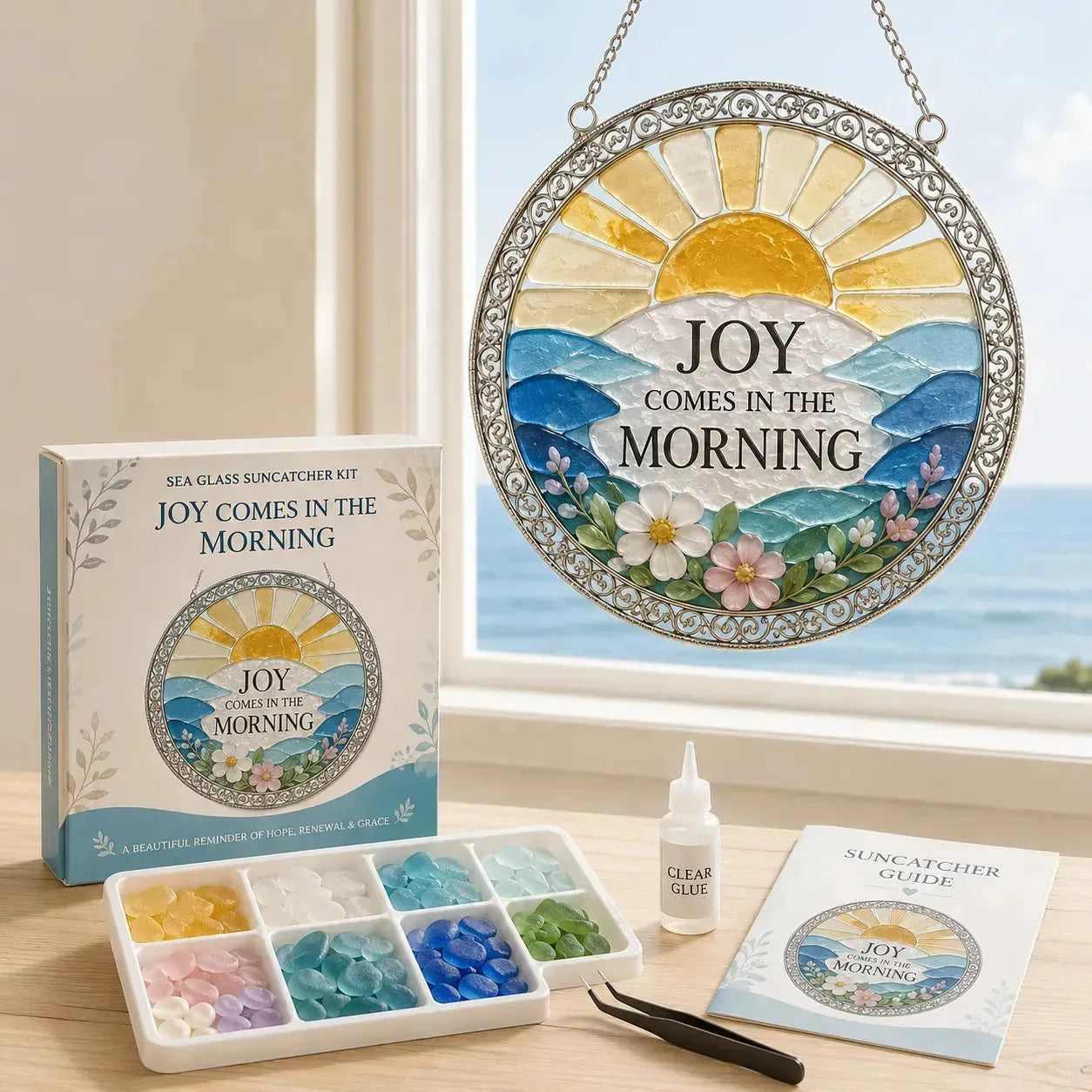 DIY Scripture Sea Glass Suncatcher Kit – 6 Designs – product image 4