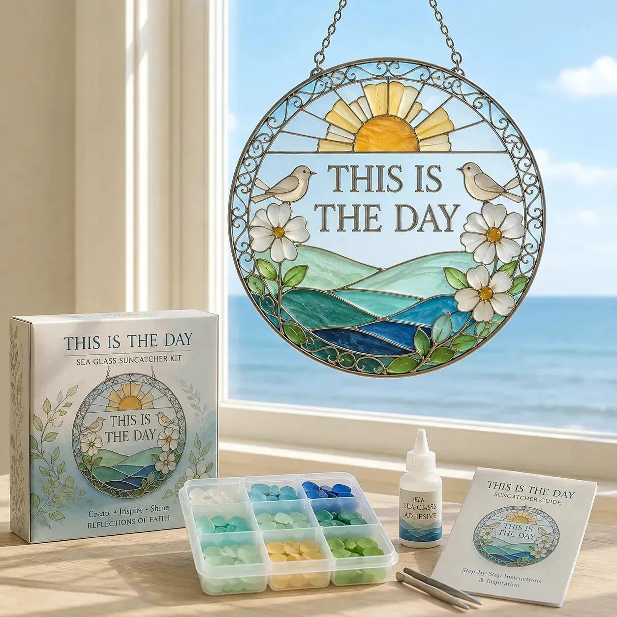 DIY Scripture Sea Glass Suncatcher Kit – 6 Designs – product image 5