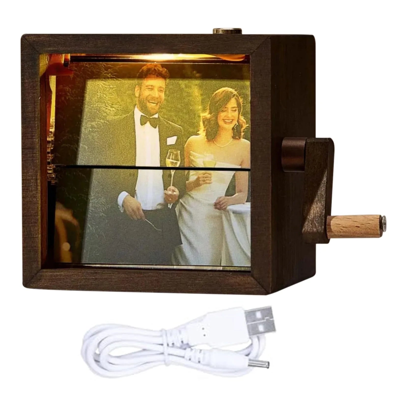 Lighted Hand-Crank Flipbook Photo Box – 16 Photos – product image 4