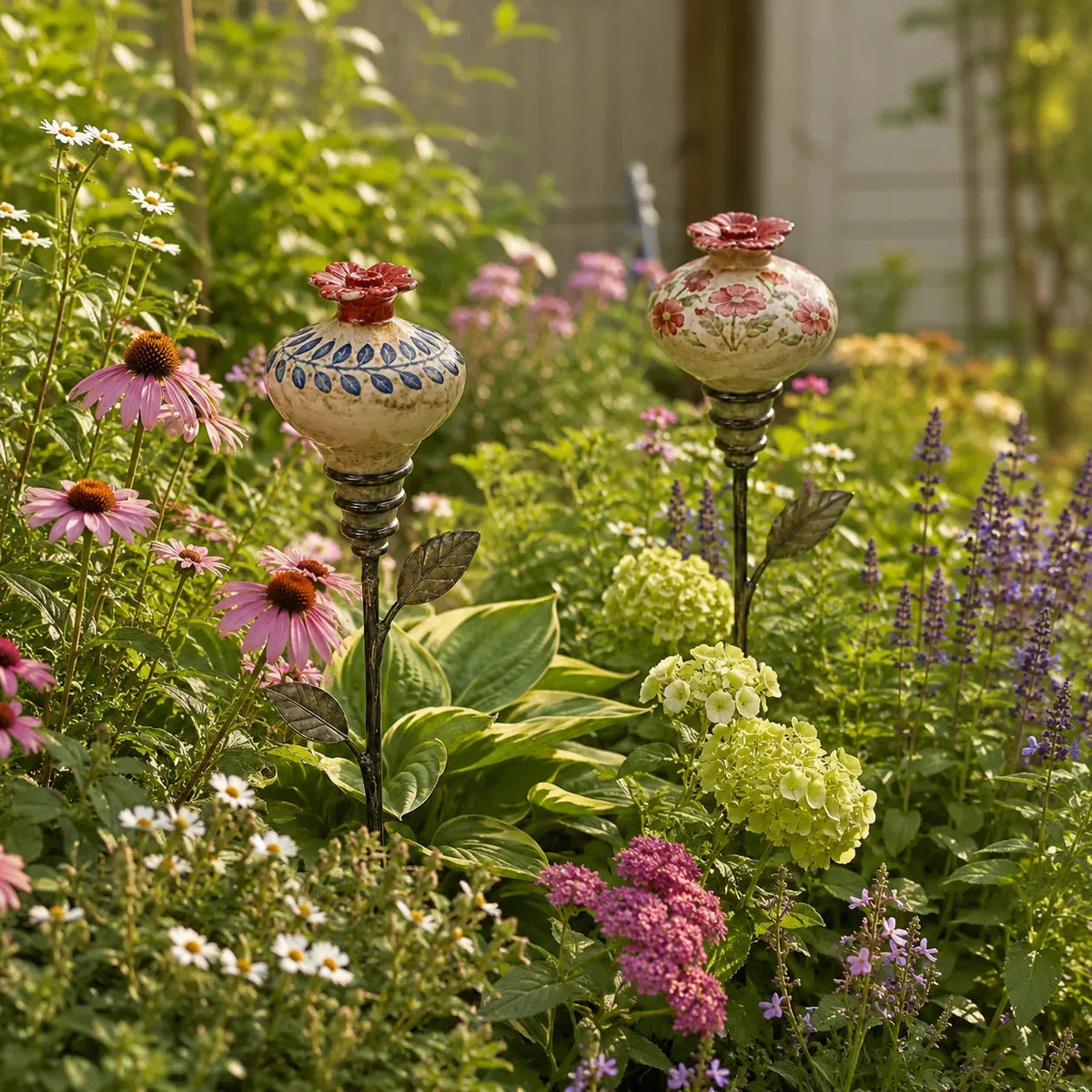 Vintage Ceramic Hummingbird Feeder Garden Stake – product image 5