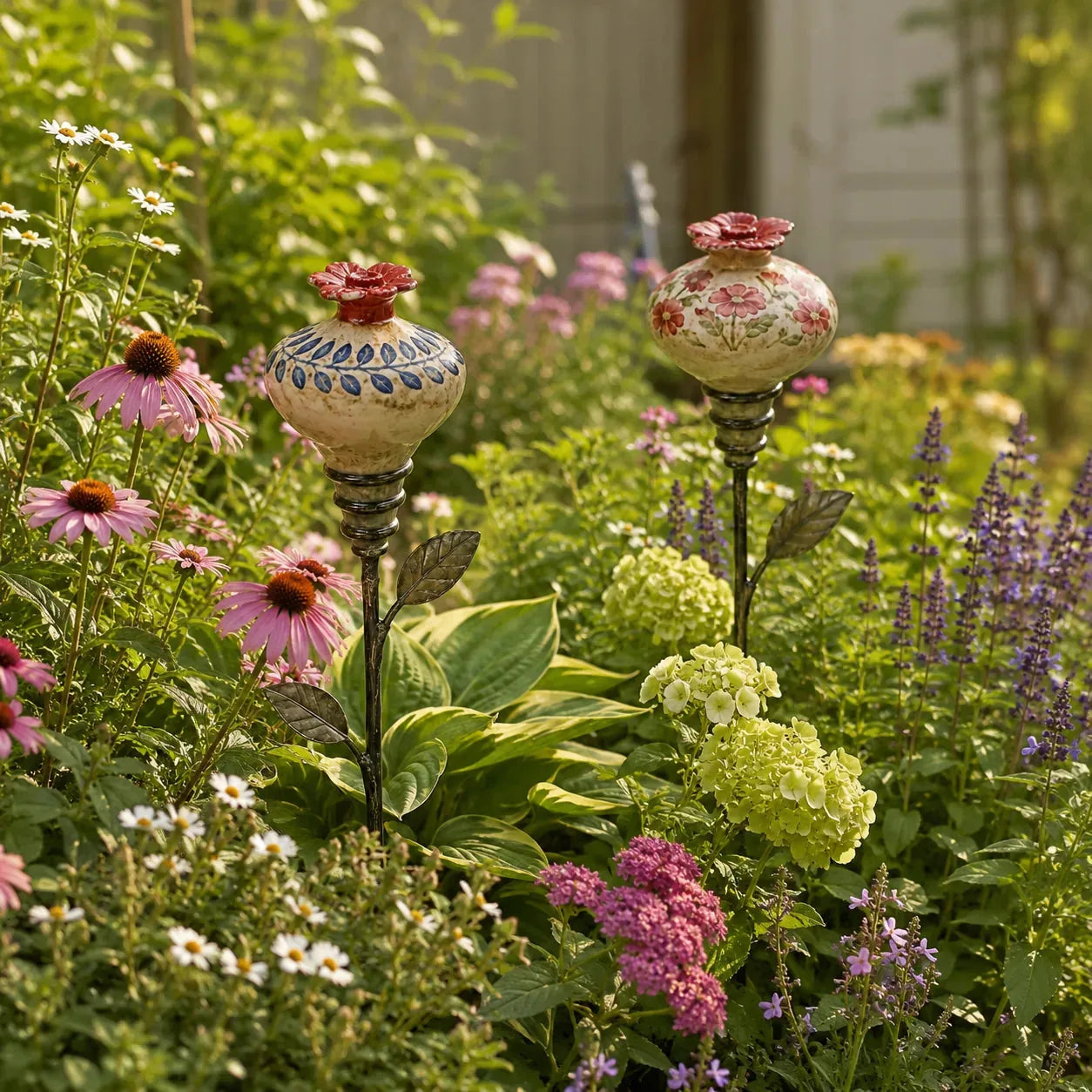 Vintage Ceramic Hummingbird Feeder Garden Stake – product image 5