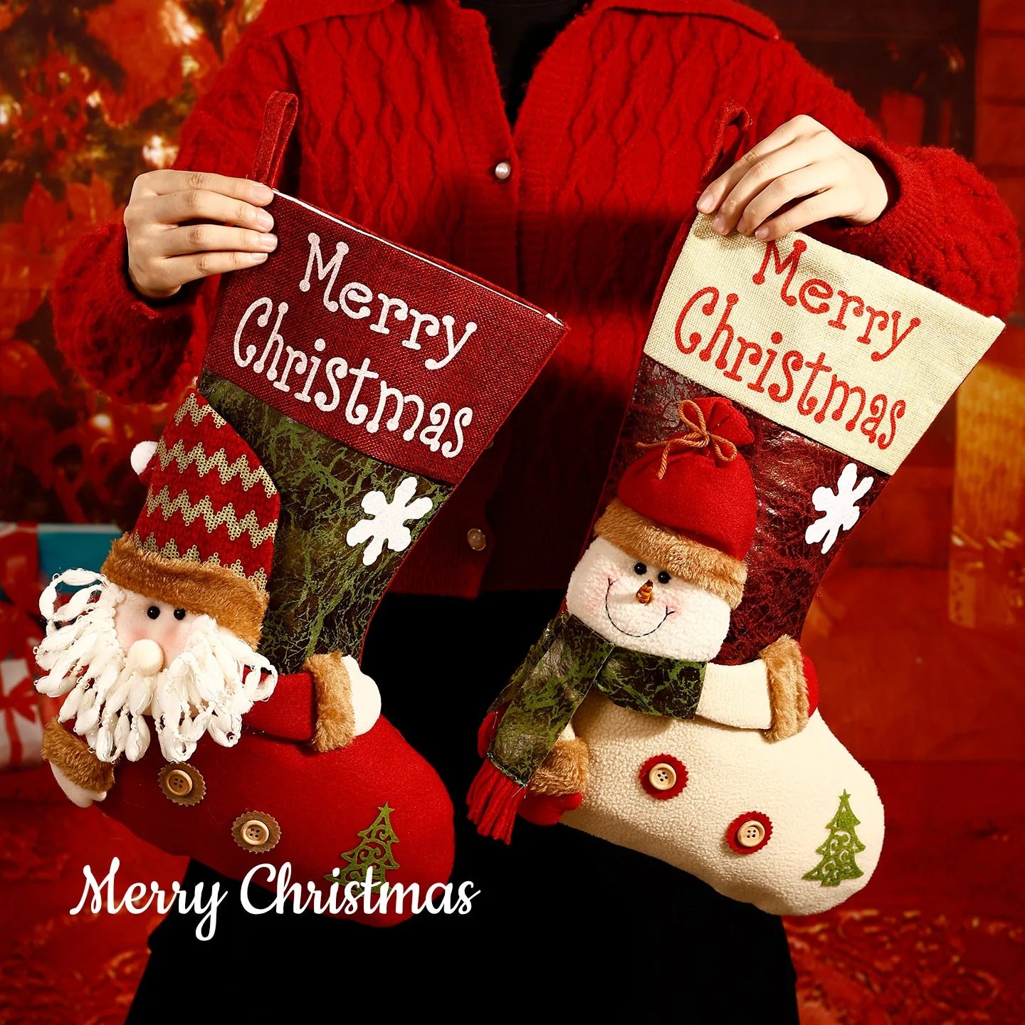 Personalized Christmas Stocking with 3D Character – 3 Designs – product image 3