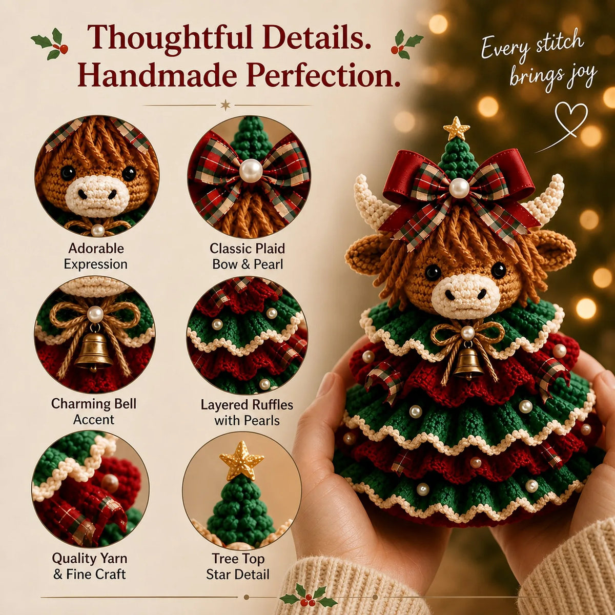 DIY Crochet Animal Christmas Tree Kit – 11 Designs – product image 6
