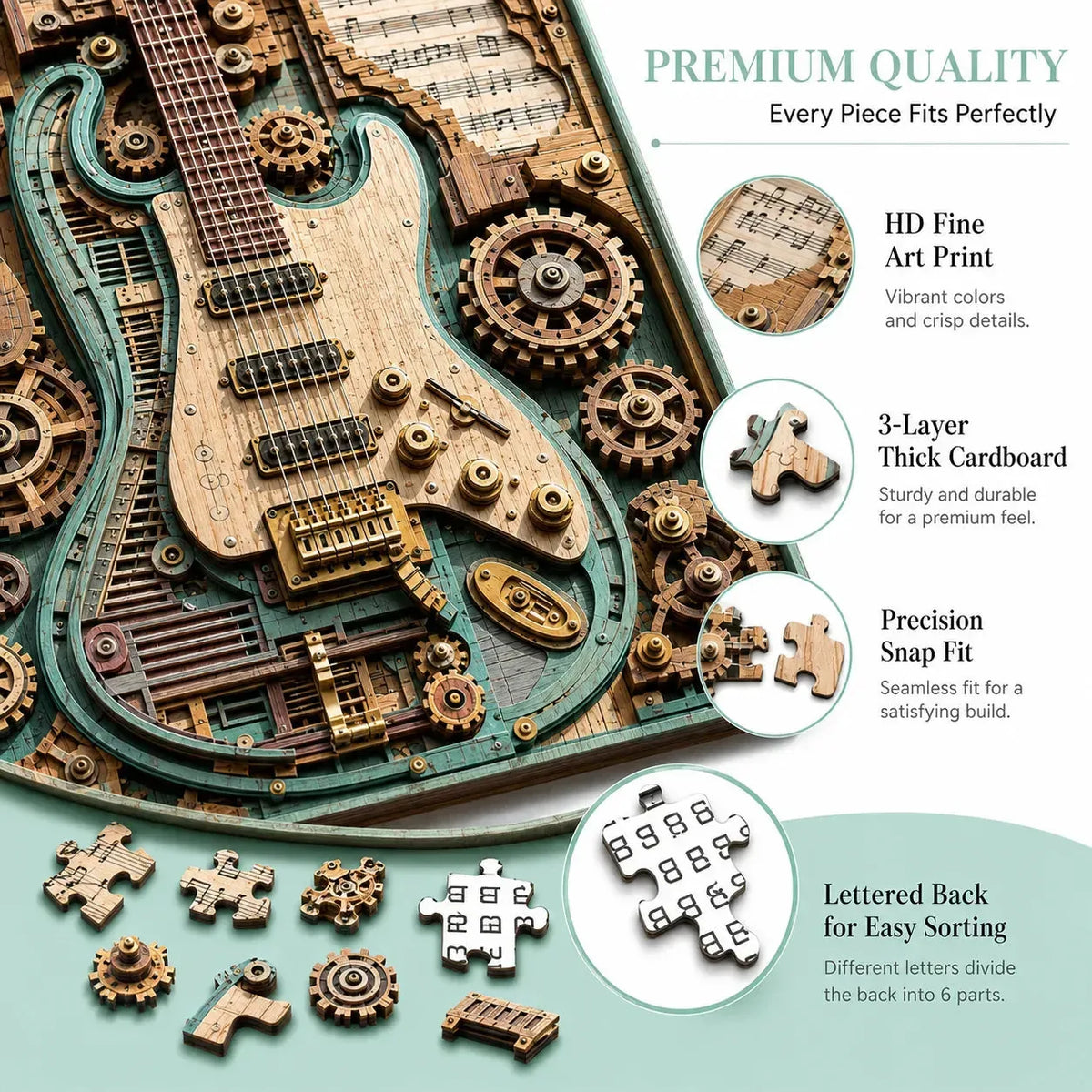 Wooden Mechanical 3D Puzzle – 3 Designs – product image 3