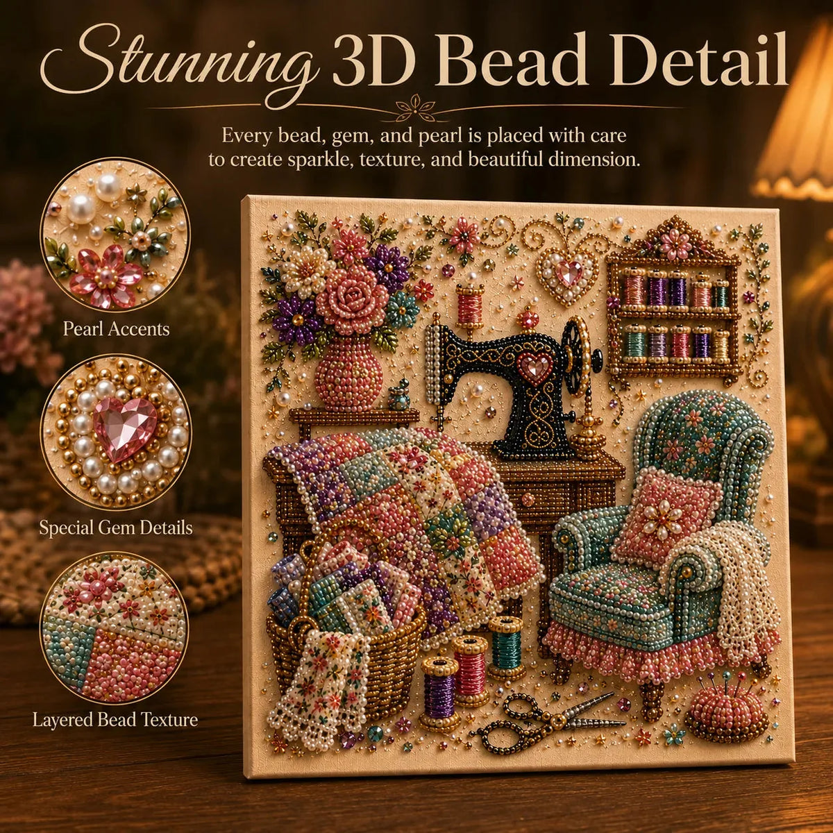 Cozy Hobby Room Diamond Painting Kit – 6 Designs – product image 5