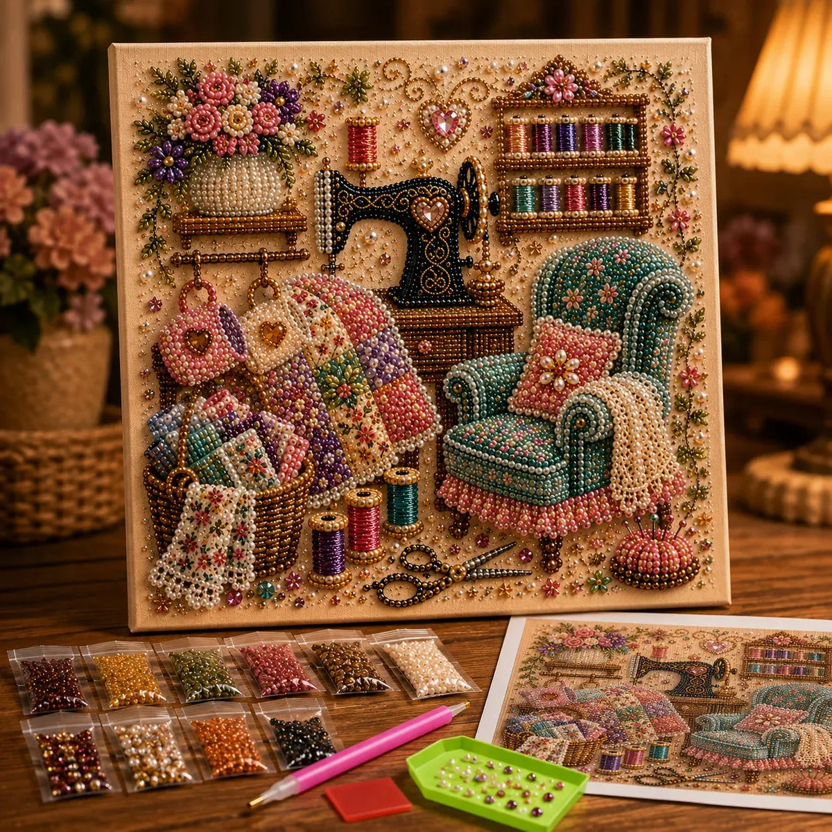 Cozy Hobby Room Diamond Painting Kit – 6 Designs – product image 7