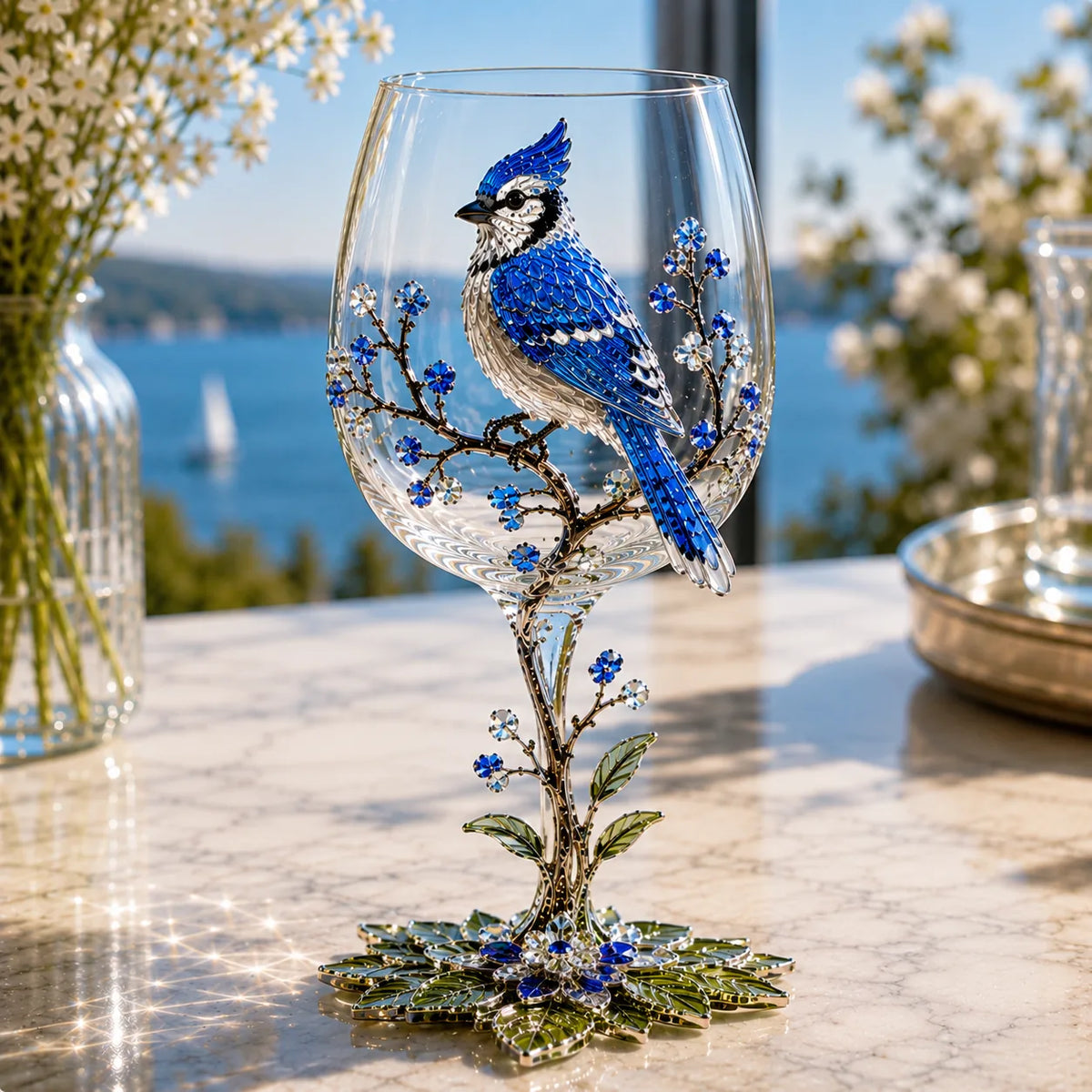 3D Bird Stemmed Wine Glass – 6 Designs – product image 3