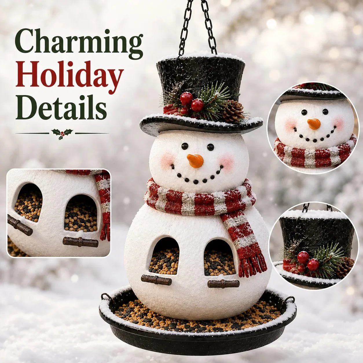 Christmas Garden Bird Feeder – 5 Designs – product image 1