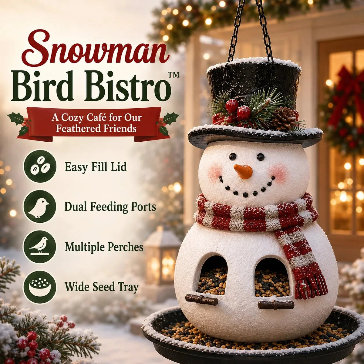 Christmas Garden Bird Feeder – 5 Designs – product image 6
