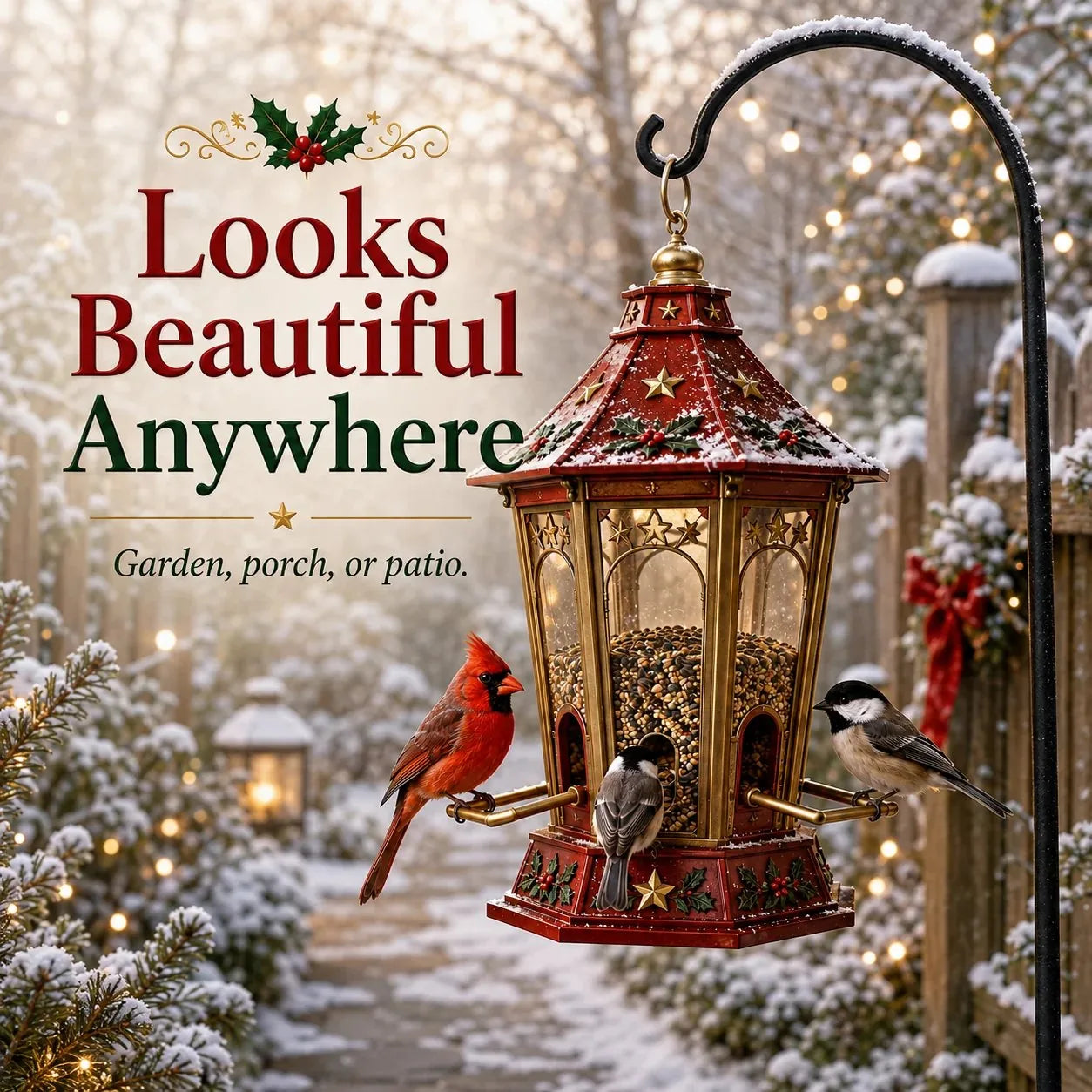 Christmas Garden Bird Feeder – 5 Designs – product image 7