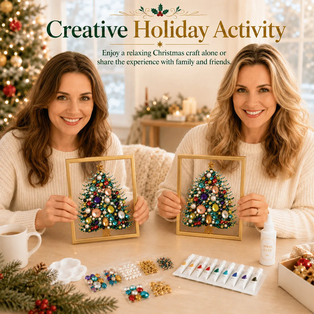 DIY Jeweled Christmas Art Frame Kit – 8 Designs – product image 8