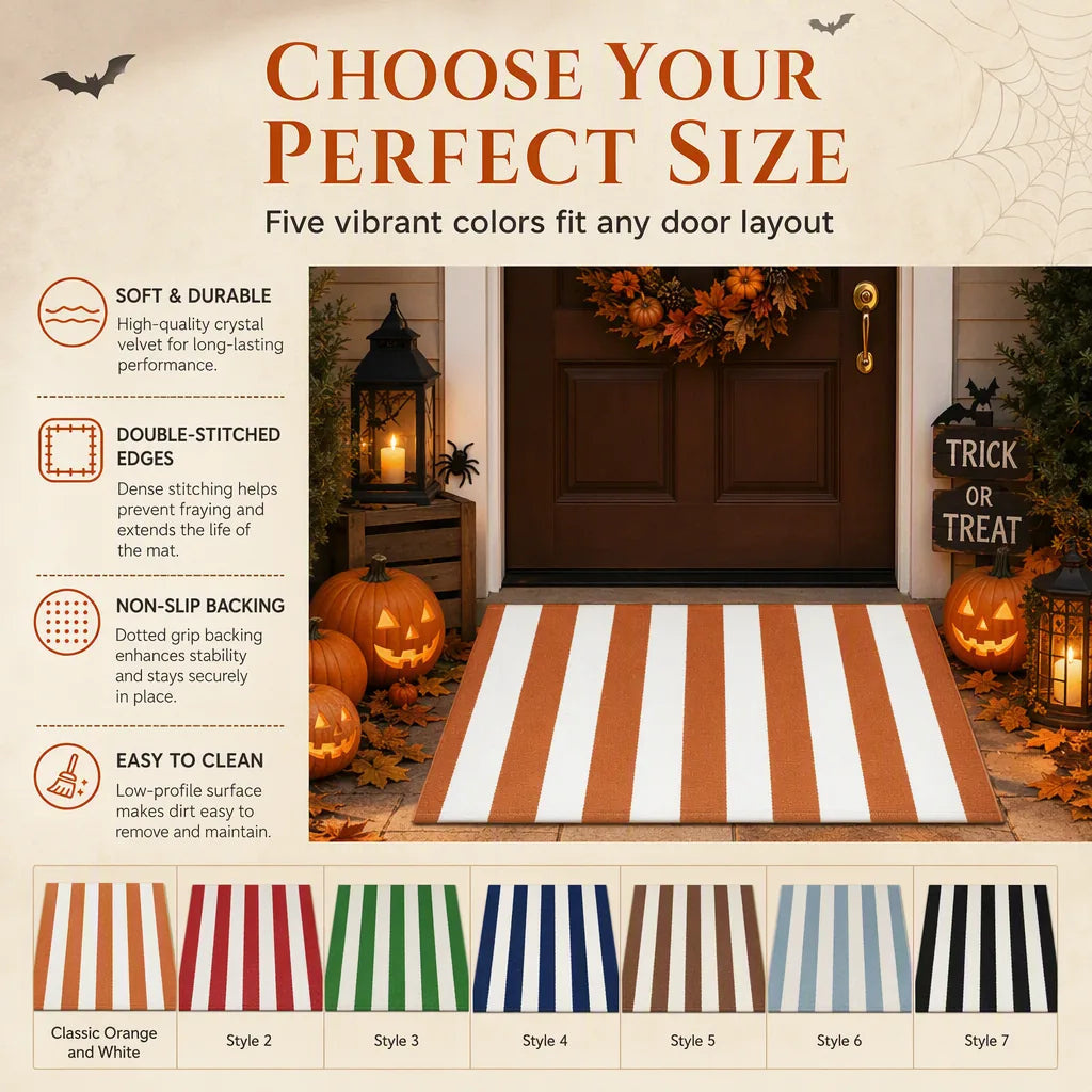 Striped Non-Slip Holiday Doormat – 7 Designs – product image 3