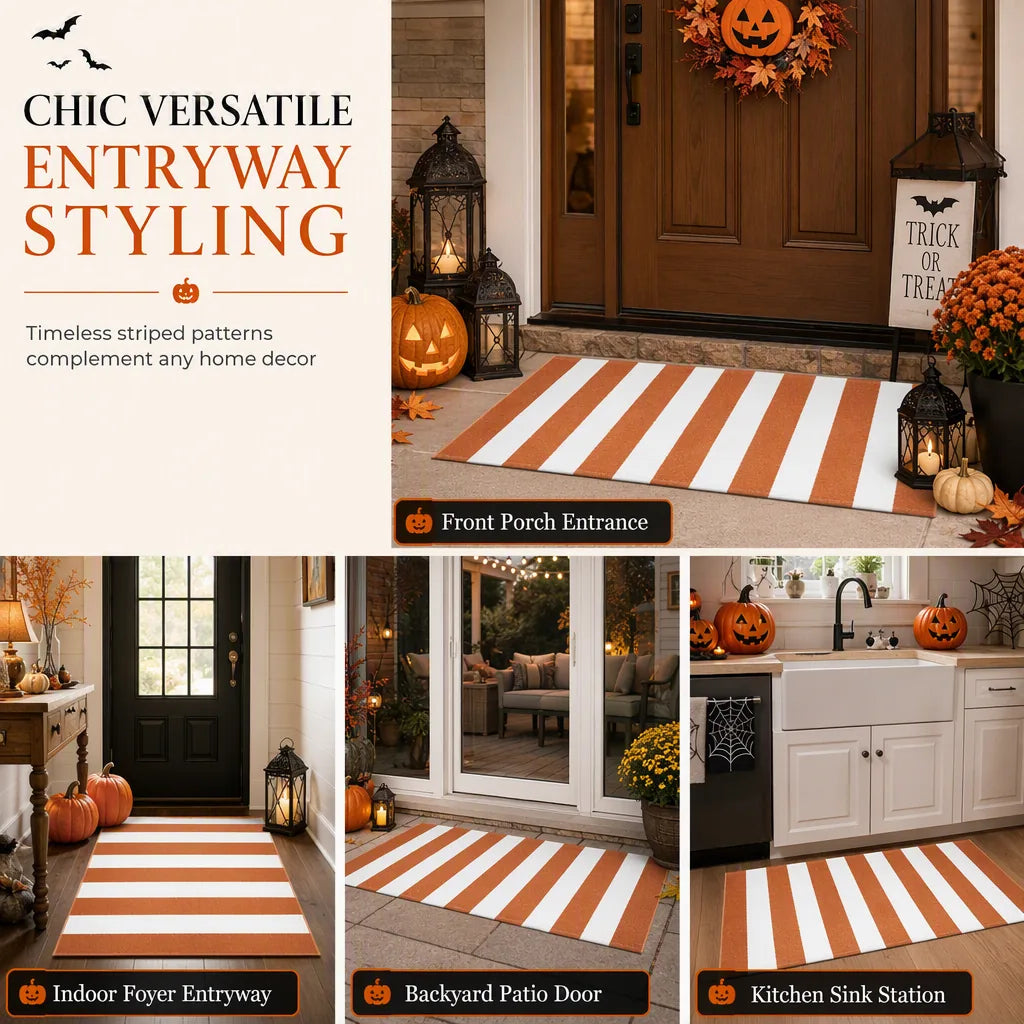 Striped Non-Slip Holiday Doormat – 7 Designs – product image 7