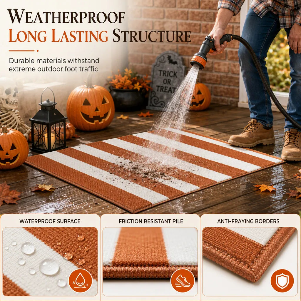 Striped Non-Slip Holiday Doormat – 7 Designs – product image 8