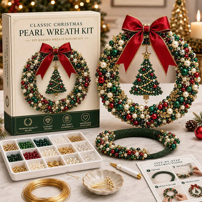 DIY Christmas Pearl Beaded Wreath Kit – image 7
