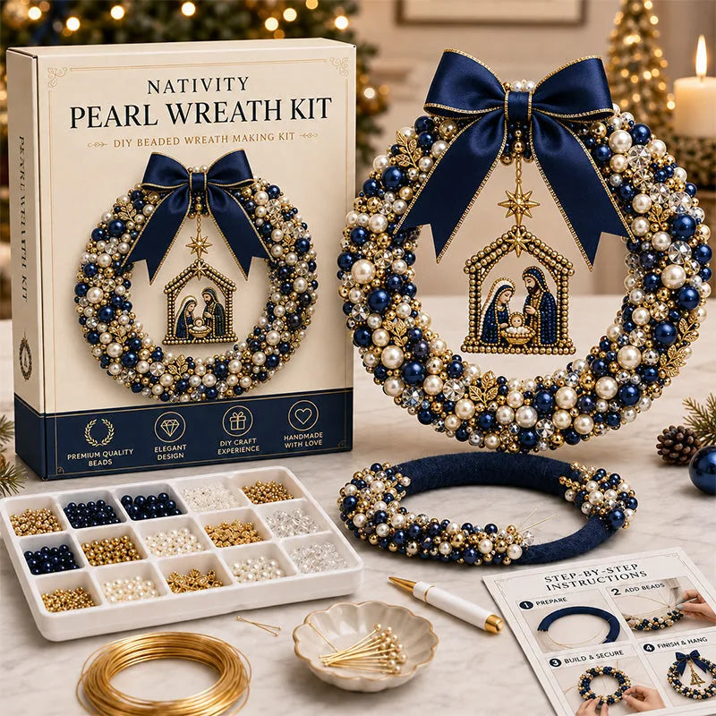 DIY Christmas Pearl Beaded Wreath Kit – image 11