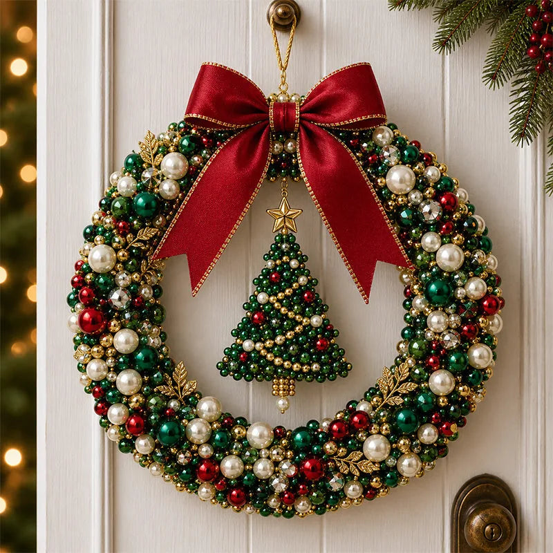 DIY Christmas Pearl Beaded Wreath Kit – image 12