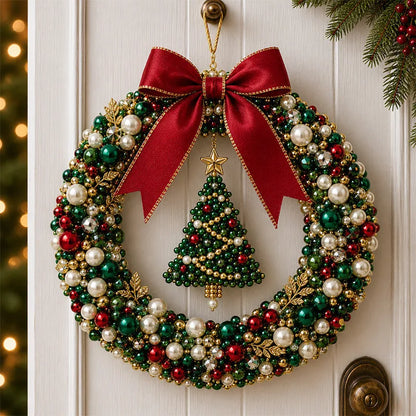 DIY Christmas Pearl Beaded Wreath Kit – image 12