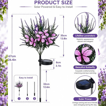 Solar Butterfly Flower Tree Garden Light – image 9