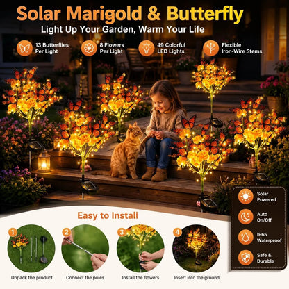 Solar Butterfly Flower Tree Garden Light – image 12