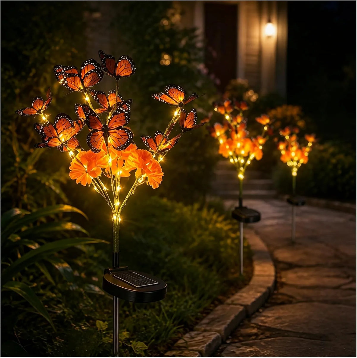 Solar Butterfly Flower Tree Garden Light – image 7