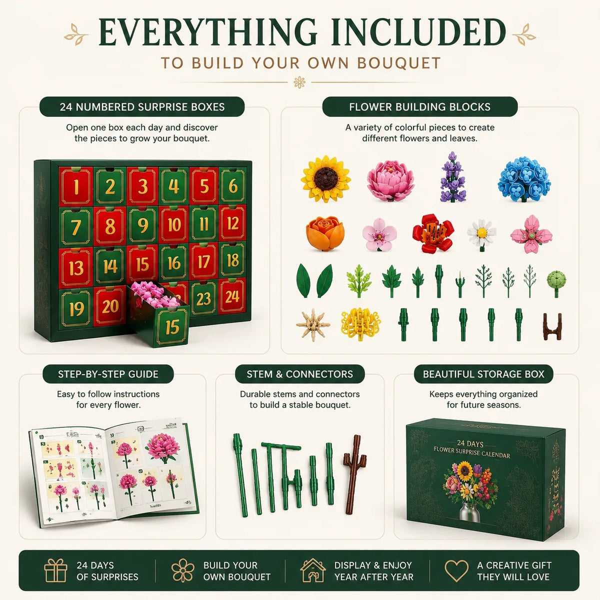 Flower Building Blocks Advent Calendar – image 11