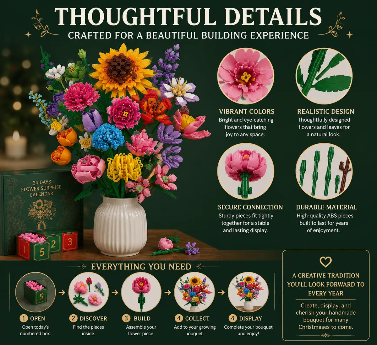 Flower Building Blocks Advent Calendar – image 12