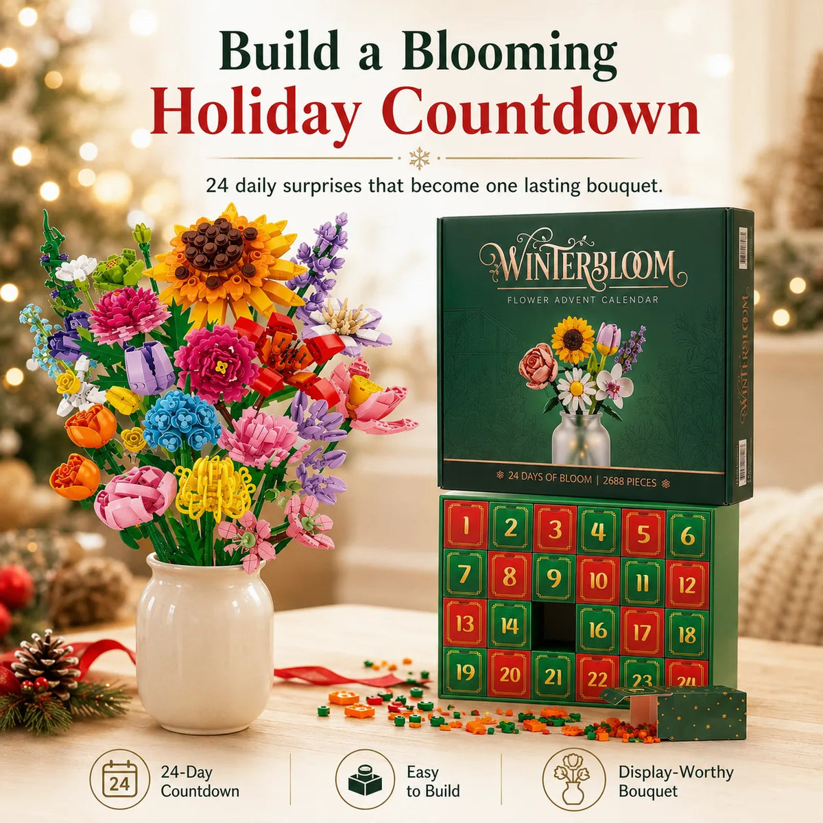 Flower Building Blocks Advent Calendar – image 7
