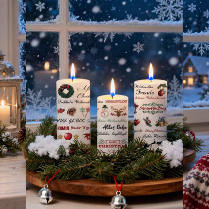 Christmas Candle Transfer Tattoo Set – 9 Sheets image 2