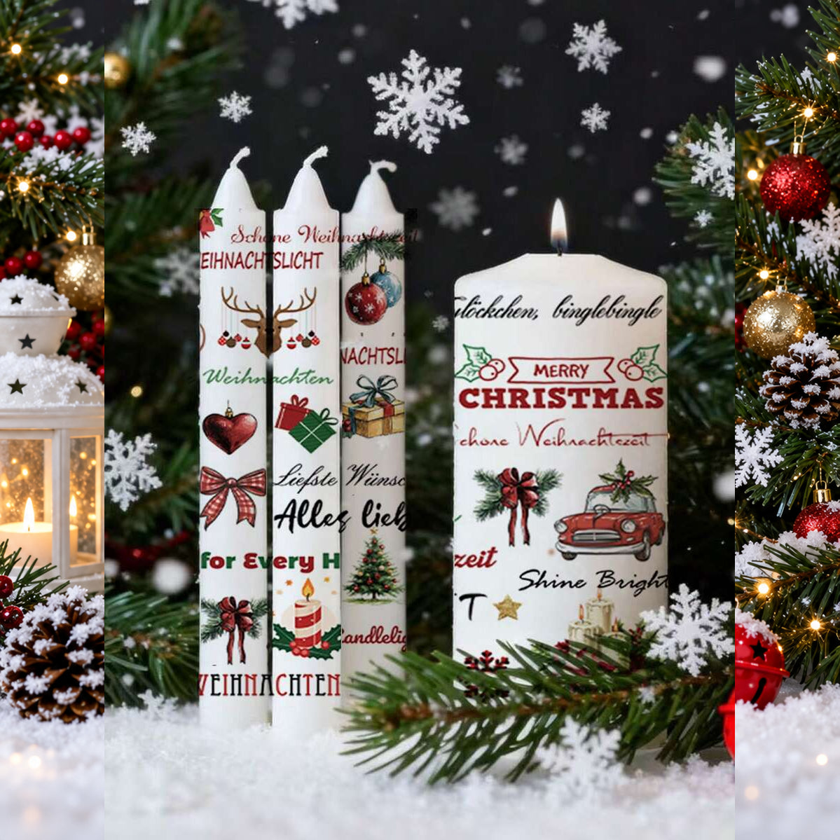 Christmas Candle Transfer Tattoo Set – 9 Sheets image 7