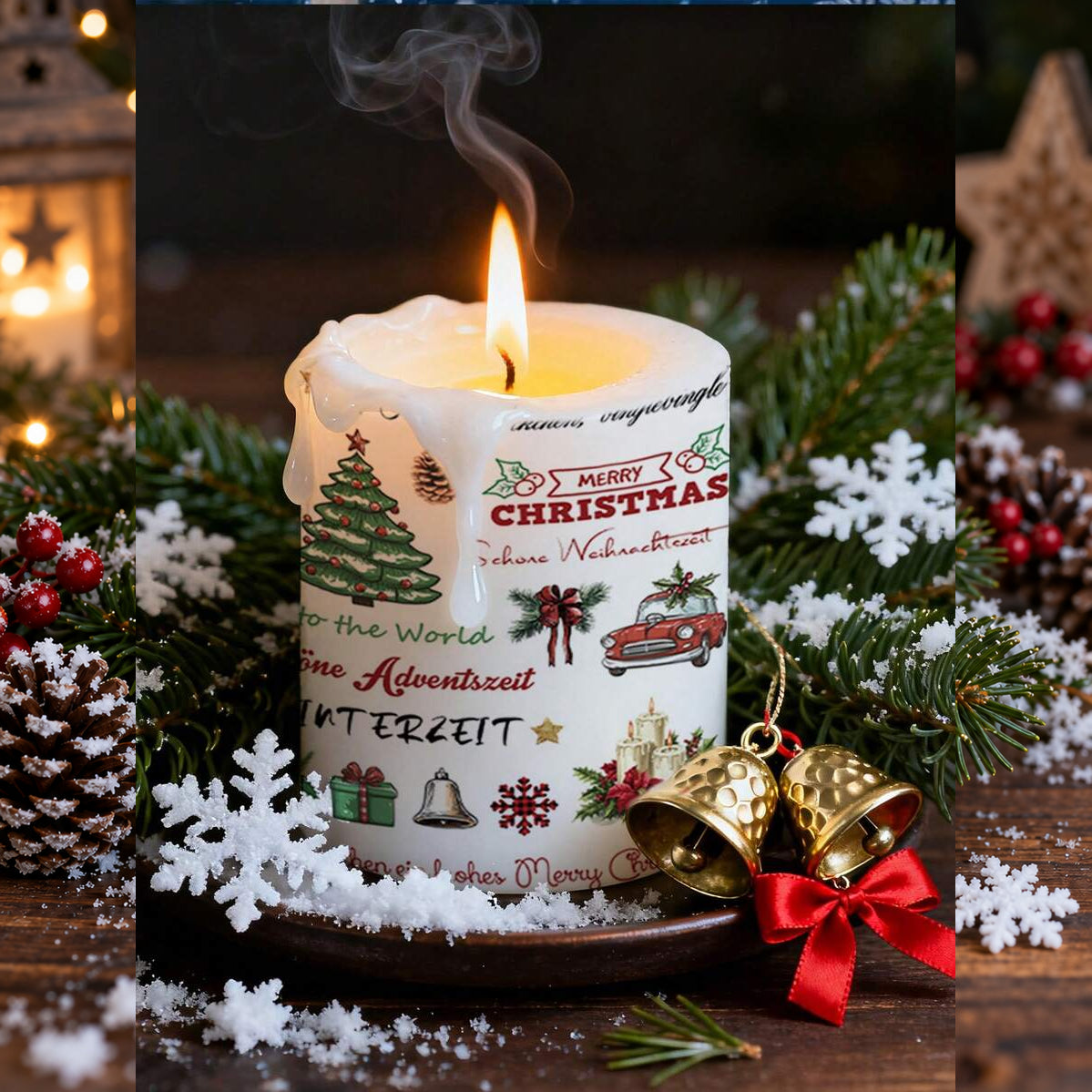 Christmas Candle Transfer Tattoo Set – 9 Sheets image 9