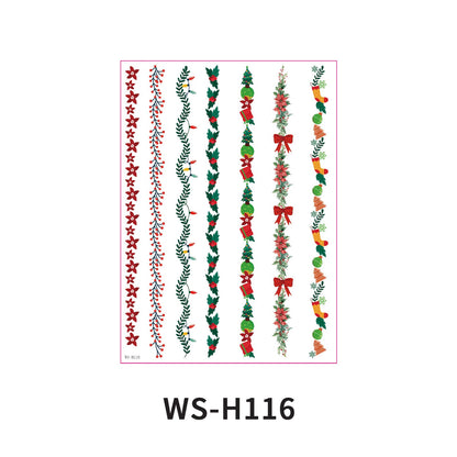 Christmas Candle Transfer Tattoo Set – 9 Sheets image 12
