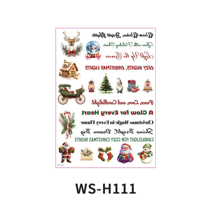 Christmas Candle Transfer Tattoo Set – 9 Sheets image 13