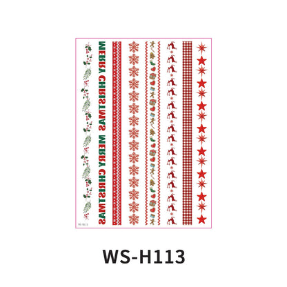 Christmas Candle Transfer Tattoo Set – 9 Sheets image 17