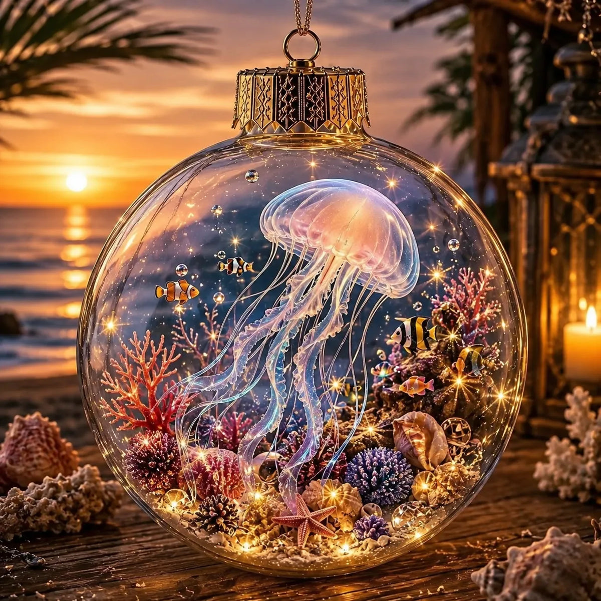 Lighted Ocean Animal Diorama Ornament – image 3
