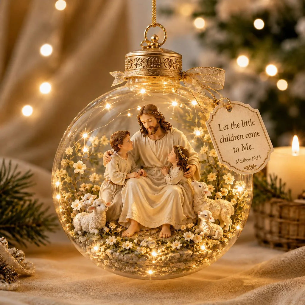 Lighted Christian Scripture Keepsake Ornament – image 1