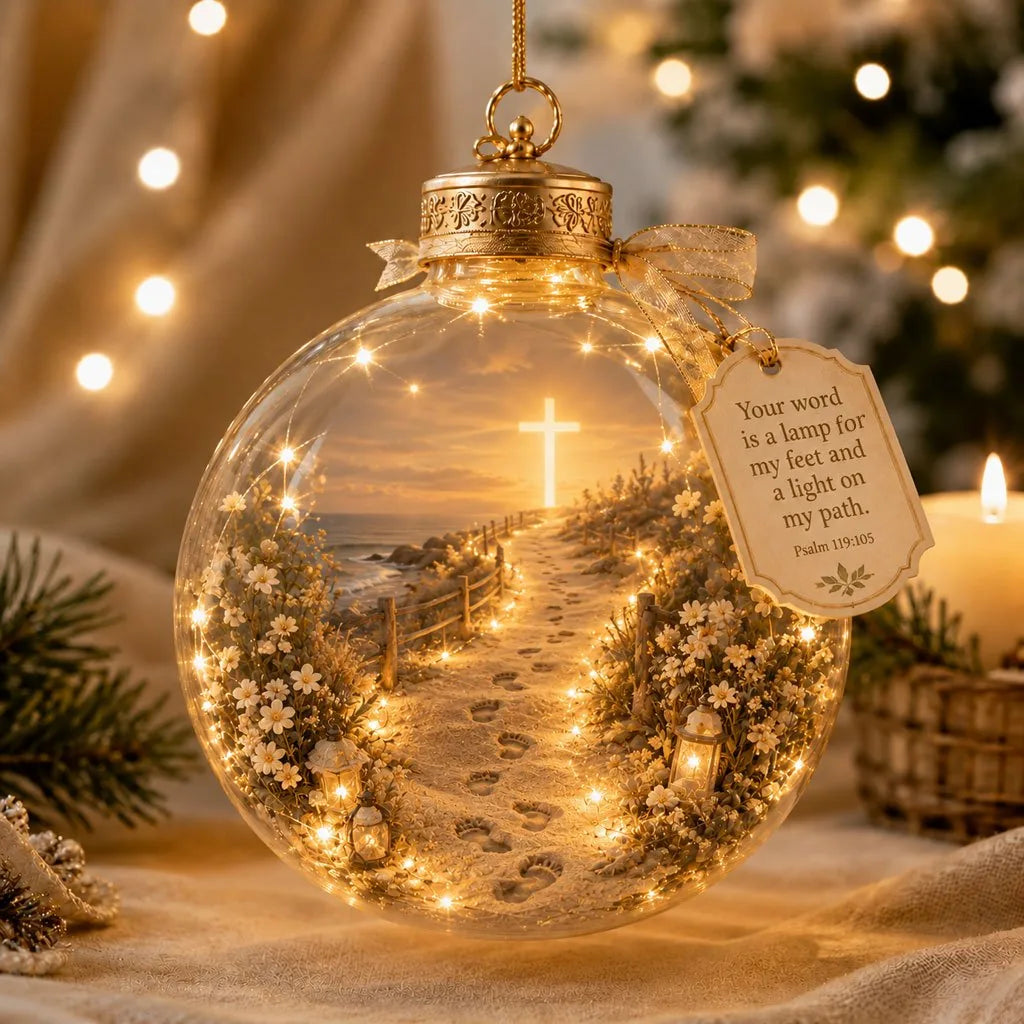 Lighted Christian Scripture Keepsake Ornament – image 2