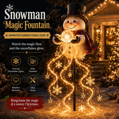 Snowman Magic Fountain Garden Light – image 1