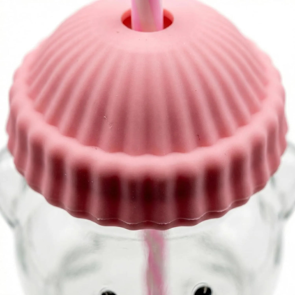 Bear-Shaped Glass Tumbler with Plush Hat – image 7