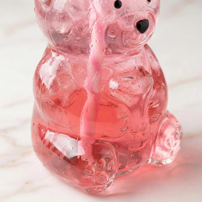 Bear-Shaped Glass Tumbler with Plush Hat – image 8