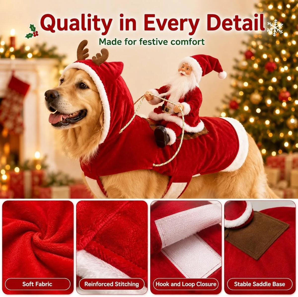 Christmas Rider Costume for Dogs – image 5
