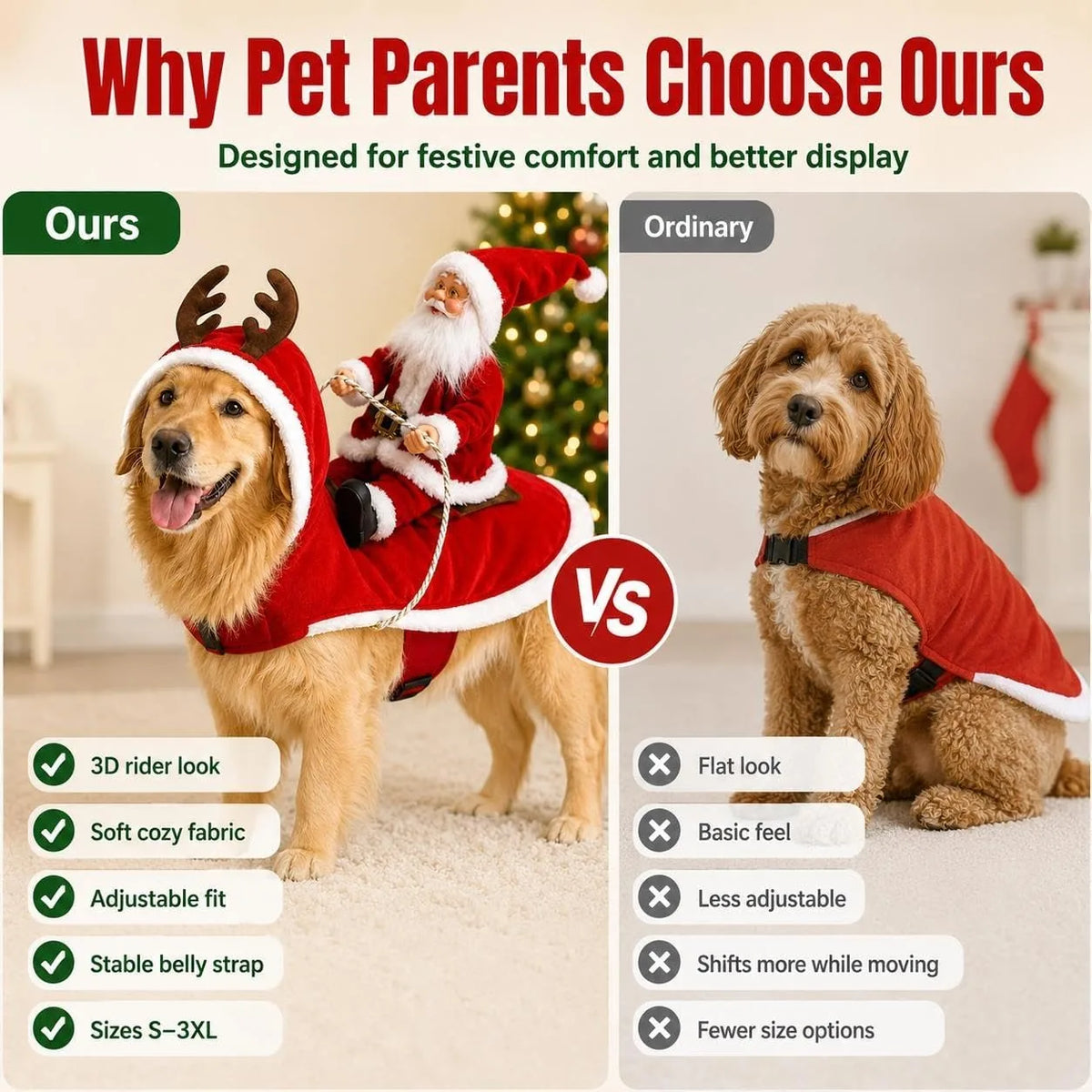 Christmas Rider Costume for Dogs – image 6