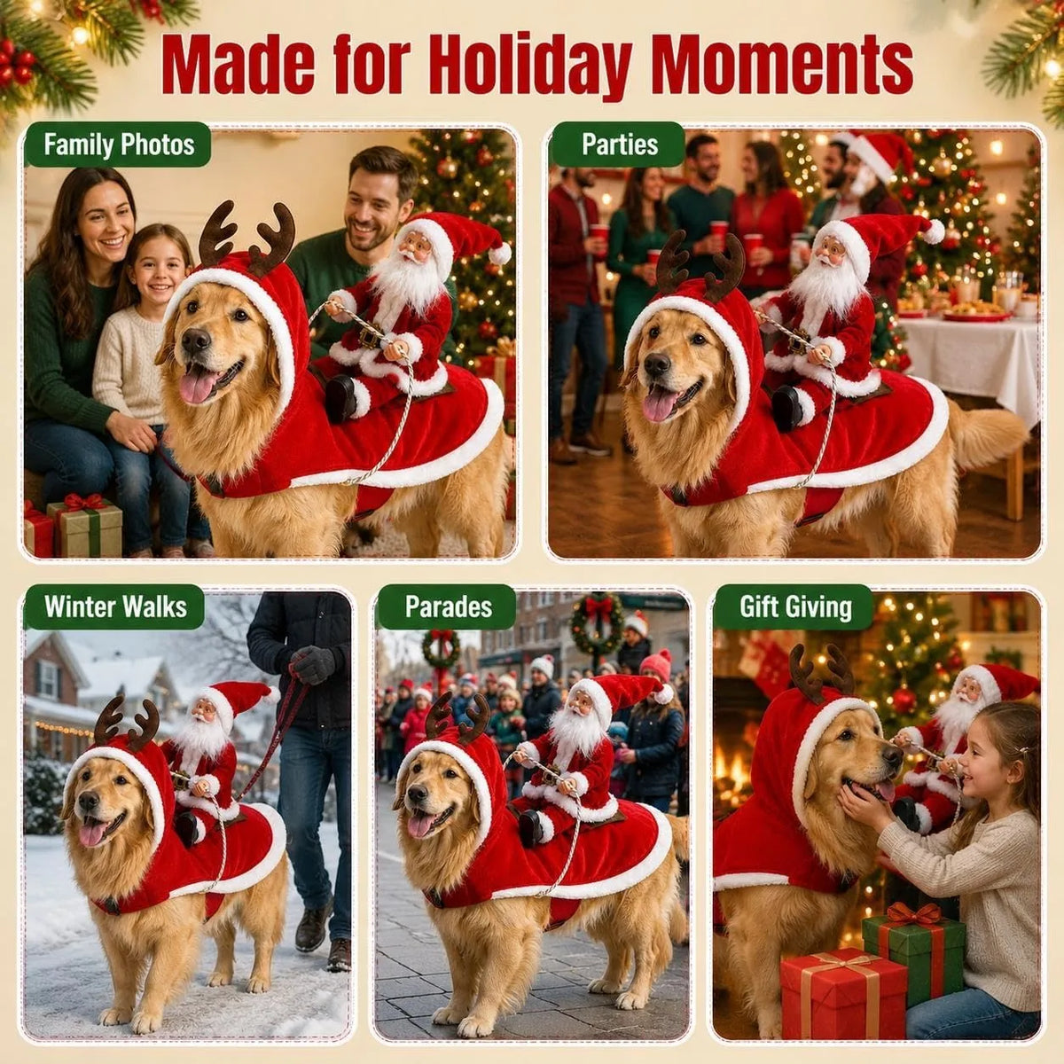 Christmas Rider Costume for Dogs – image 7