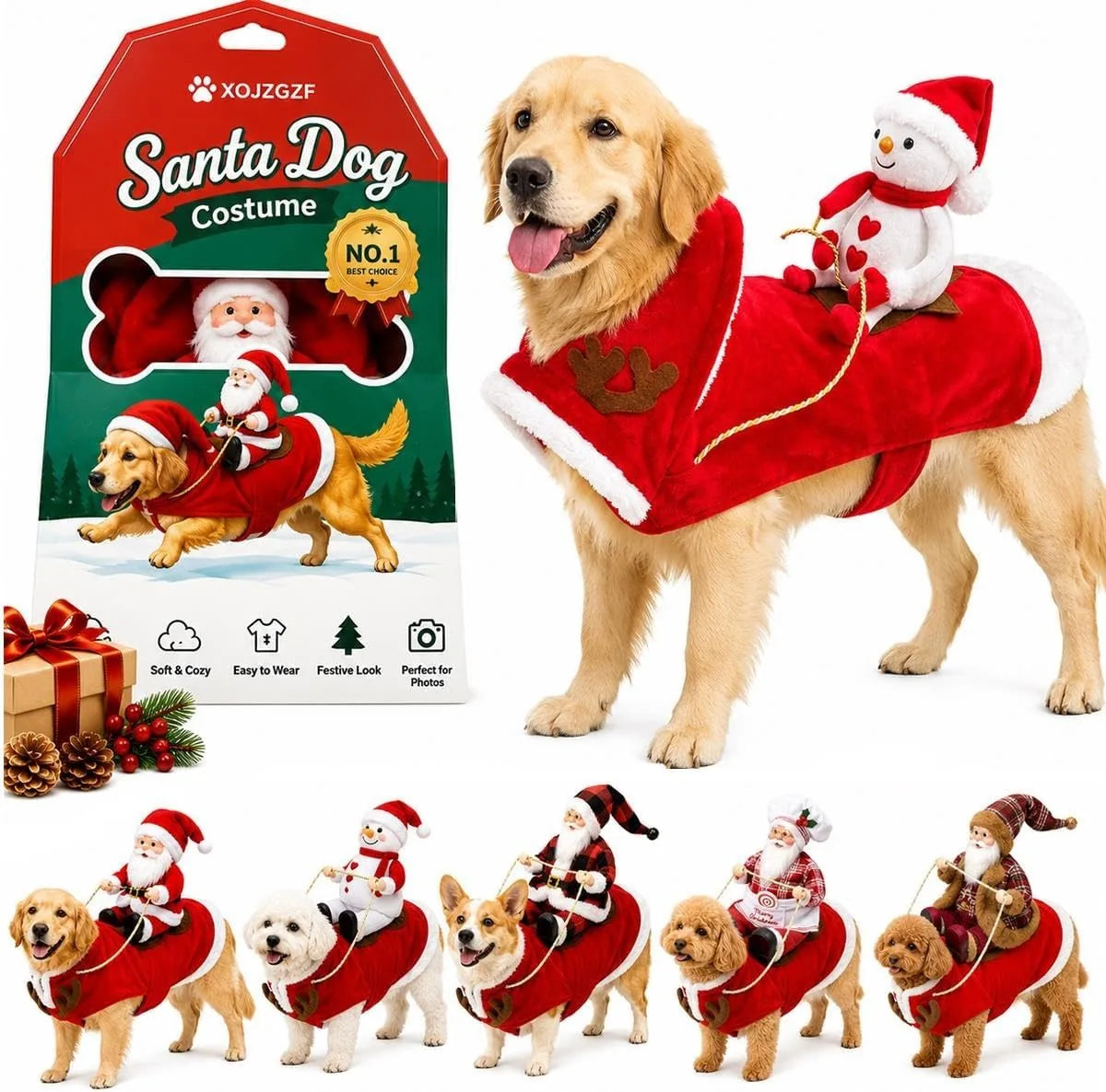 Christmas Rider Costume for Dogs – image 8