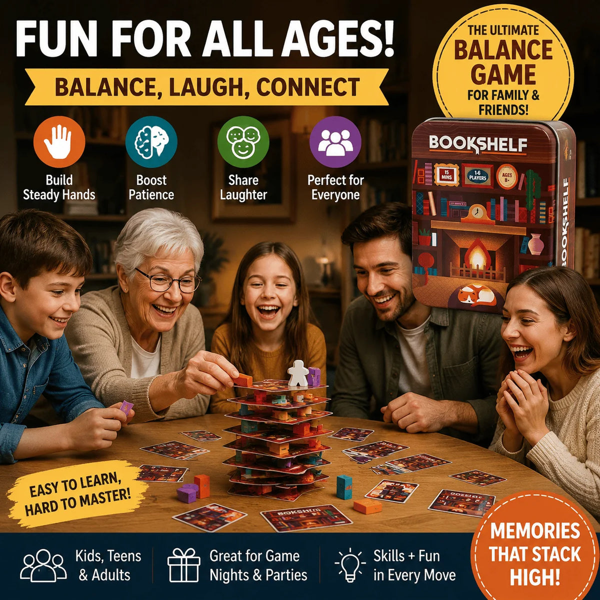 Bookshelf Balance Stacking Game – image 6