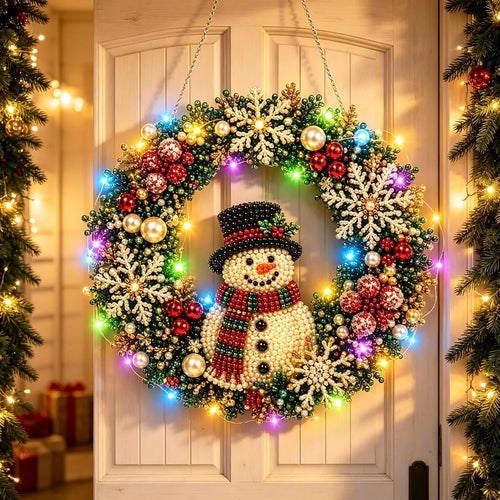 DIY Pearl Light Christmas Wreath Kit – image 1