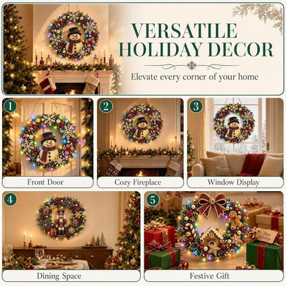 DIY Pearl Light Christmas Wreath Kit – image 2